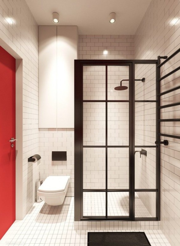 Яркие красные акценты на белом фоне