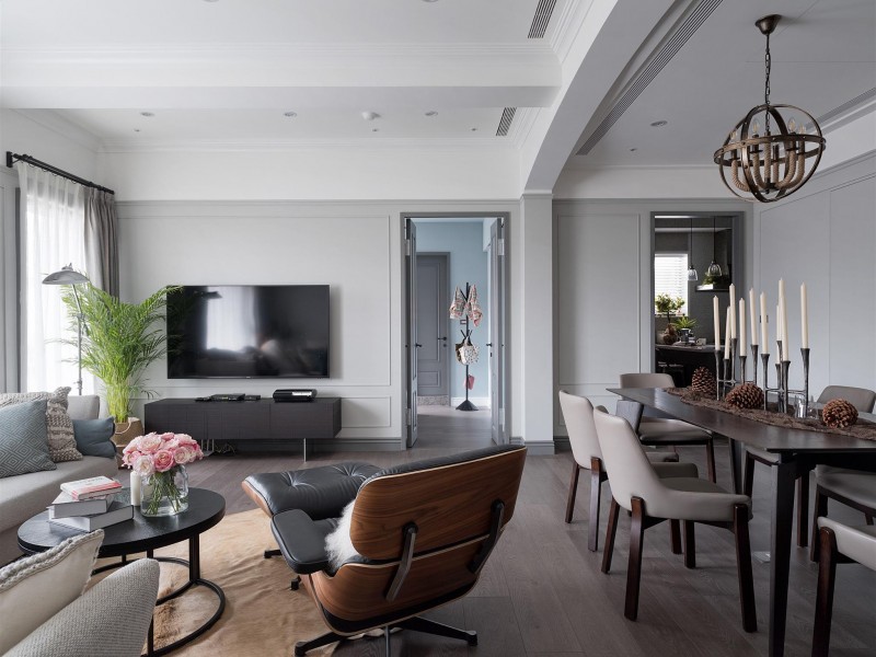 Приятные пастельные оттенки в интерьере квартиры в Тайбэе