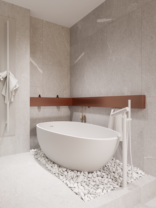 Проект квартиры, оформленной  в пастельных тонах