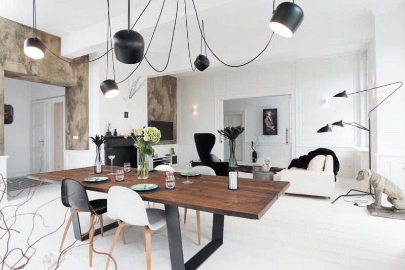 Сочетание модерна и индустриального стиля