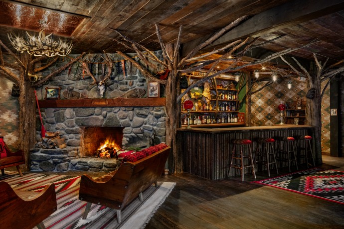Шале Urban Cowboy Lodge на территории отеля Lyon Porter в Кэтскиллс, штат Нью-Йорк