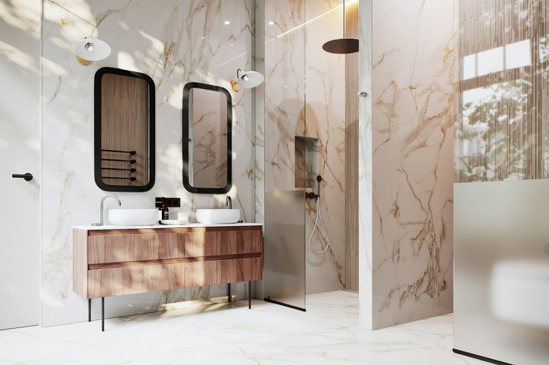 Строгий и роскошный интерьер двухуровневой квартиры Строгий и роскошный интерьер двухуровневой квартиры