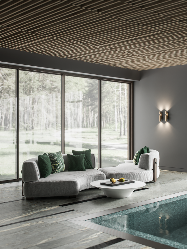 Загородный дом, оформленный в натуральных тонах