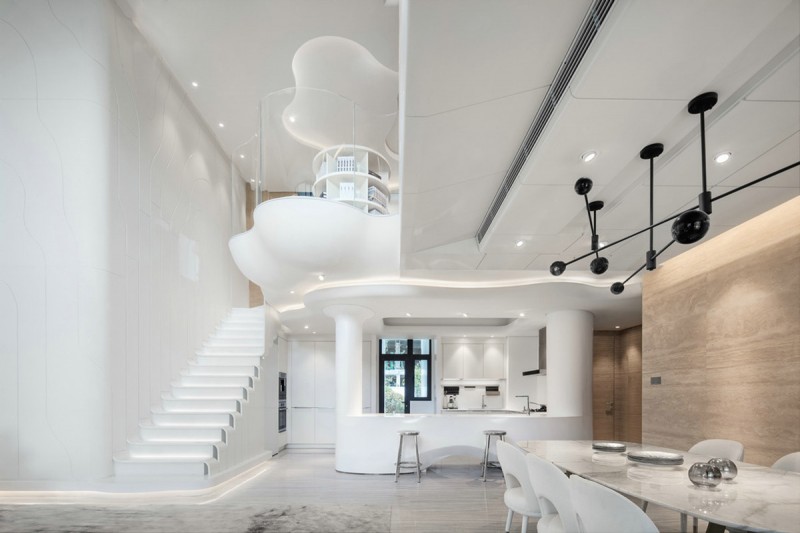 Футуристический интерьер резиденции в Китае