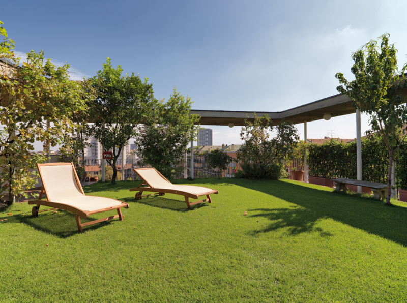 Яркие акцентные стены в интерьере пентхауса Яркие акцентные стены в интерьере пентхауса