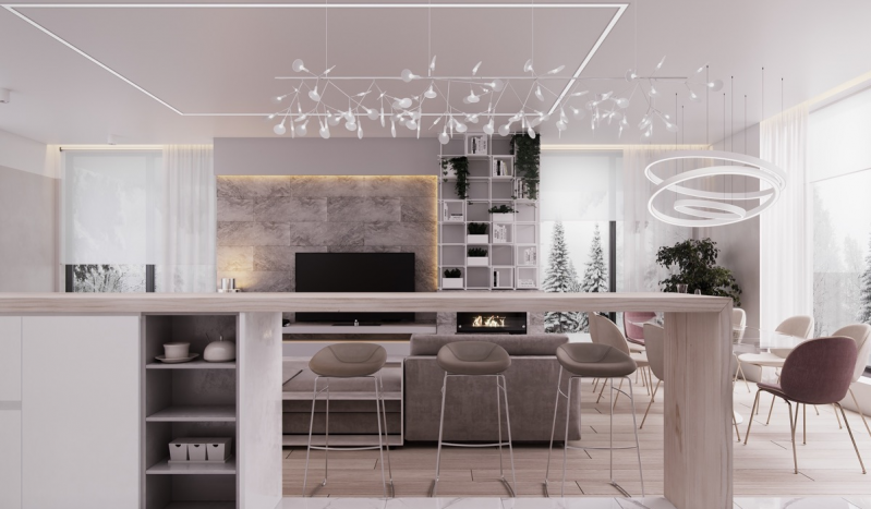 Уютный дом с нейтральной цветовой палитрой Уютный дом с нейтральной цветовой палитрой