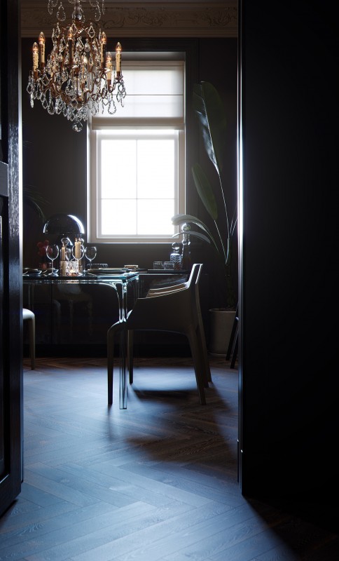 Атмосфера загадочности и шика - интерьер в темных тонах