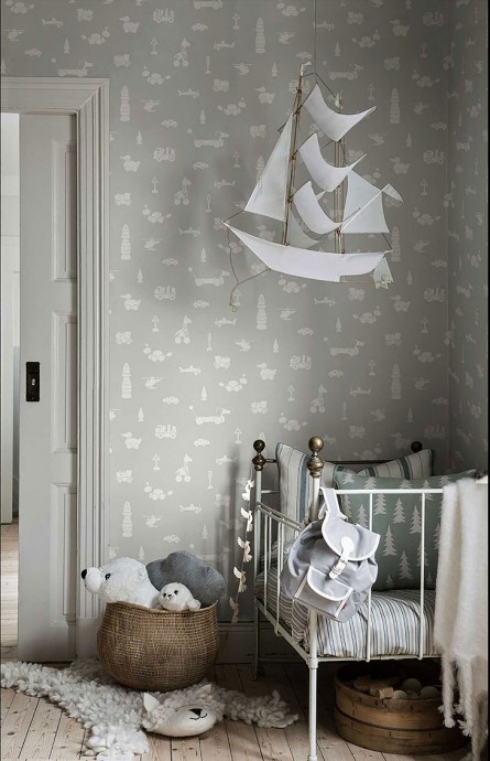 Детские комнаты от дизайнеров шведского бренда обоев Boras Tapeter