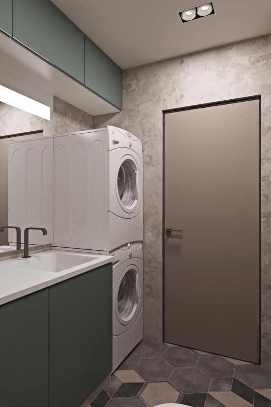 Глубокие гармоничные цвета чирок и терракотовый в интерьере небольшой квартиры