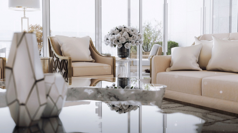 Гостиная пентхауса во Вьетнаме