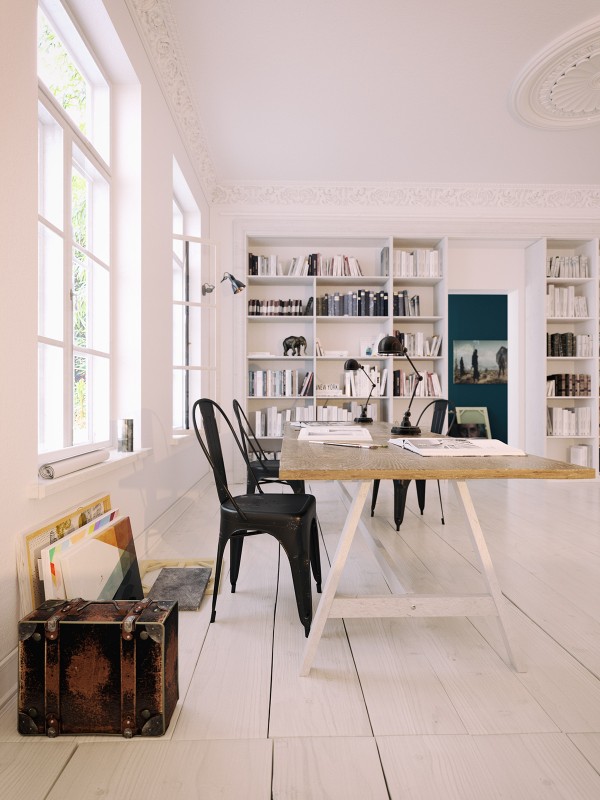 Проект квартиры художника в светлых тонах