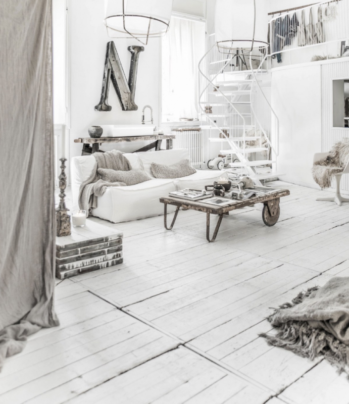 Промышленный дизайн интерьера миланской квартиры