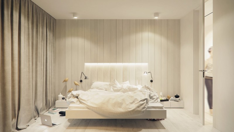 Интерьер светлых просторных апартаментов