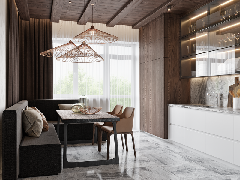 Интерьер в коричнево-бежевых тонах Интерьер в коричнево-бежевых тонах