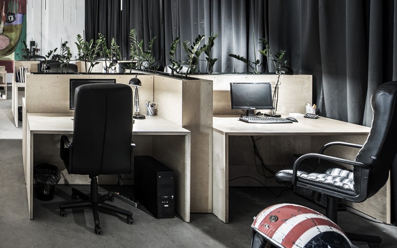 Офис в индустриальном стиле
