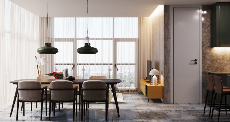 Проект квартиры, оформленной в приглушенных тонах Проект квартиры, оформленной в приглушенных тонах