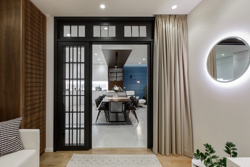 Благородный синий цвет в интерьере