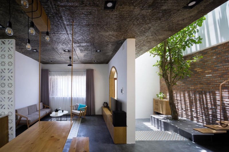 Дизайн тропического дома с внутренним двором в Дананге, Вьетнам