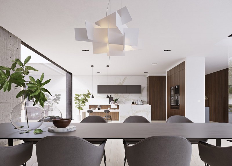 Финская вилла со стеклянными стенами и собственным пирсом