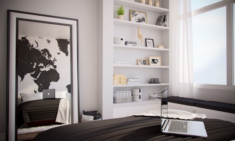 Интерьер просторных уютных апартаментов в Мадриде