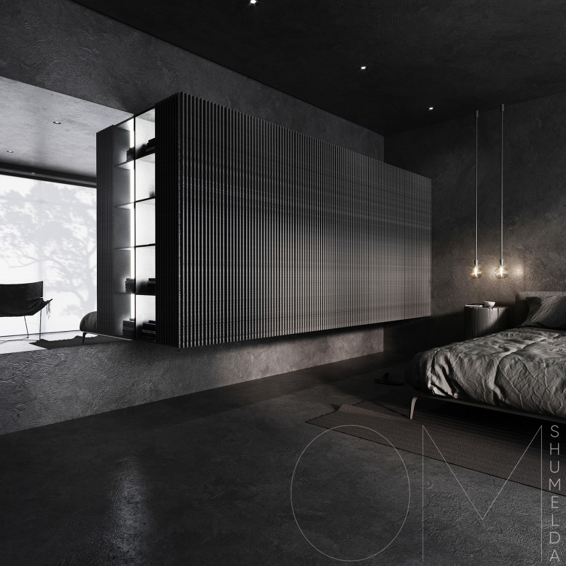 Интерьер стильных апартаментов в темных тонах Интерьер стильных апартаментов в темных тонах