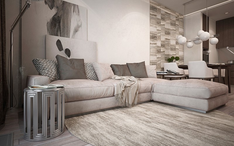 Интерьер варшавской квартиры в коричневых тонах Интерьер варшавской квартиры в коричневых тонах