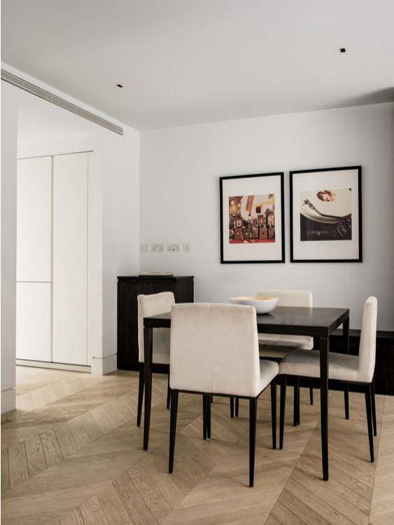 Монохромный интерьер квартиры в Лондоне Монохромный интерьер квартиры в Лондоне