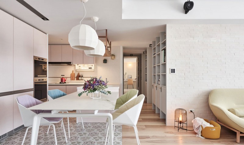 Оформление апартаментов в светлых тонах с добавлением пастельных оттенков