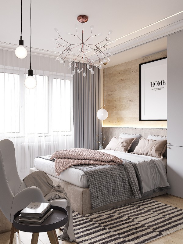 Современная квартира в приятной цветовой гамме с ноткой скандинавского настроения