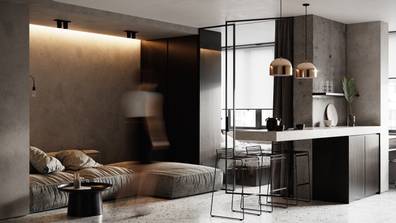 Апартаменты в индустриальном стиле