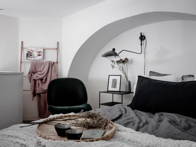 Однокомнатная квартира с мансардой в Швеции Однокомнатная квартира с мансардой в Швеции