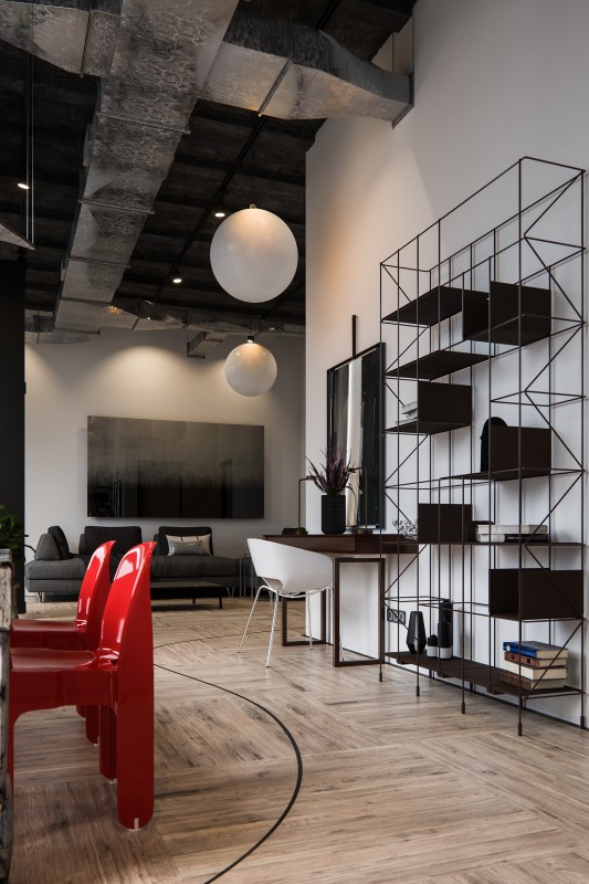 Пентхаус в индустриальном стиле