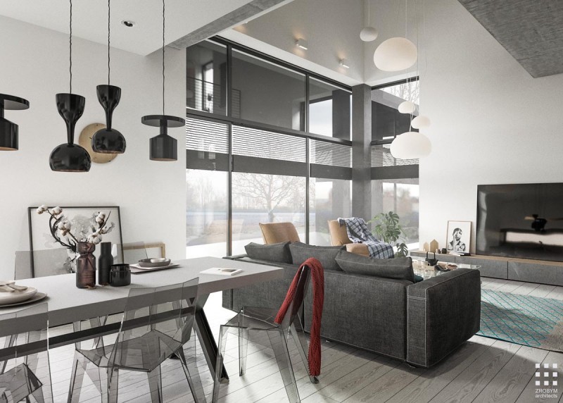 Проект дома, оформленного в спокойных тонах