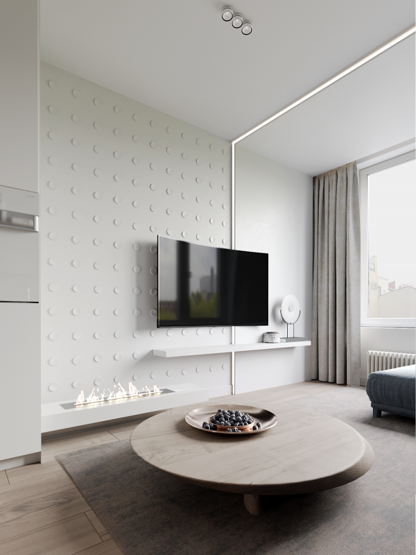 Проект квартиры, оформленной  в пастельных тонах