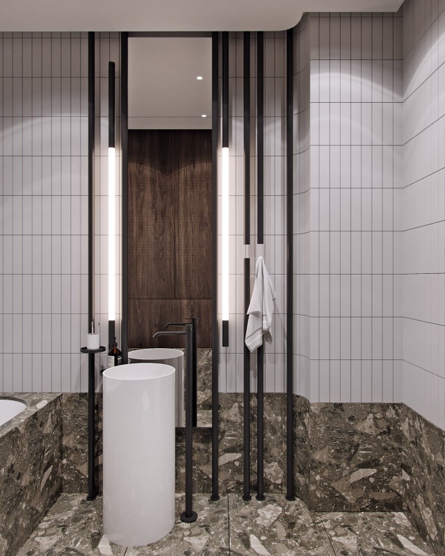 Роскошный интерьер квартиры площадью 107 кв.м.