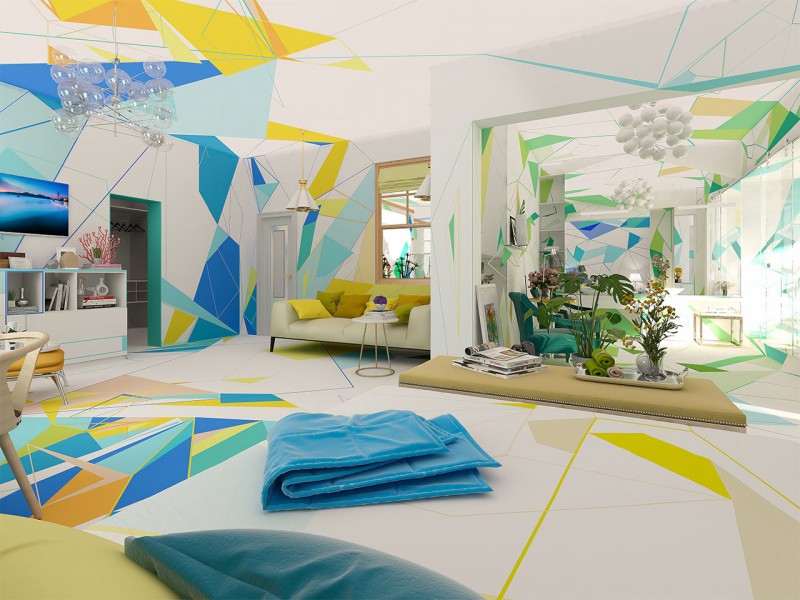 Интерьер дома в Софии, Болгария, вдохновленный работами импрессионистов XIX века Интерьер дома в Софии, Болгария, вдохновленный работами импрессионистов XIX века