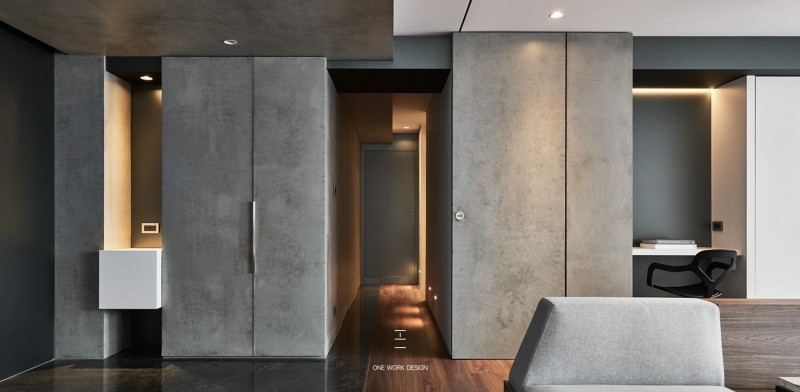 Минималистский интерьер в темных тонах в Тайбэе Минималистский интерьер в темных тонах в Тайбэе