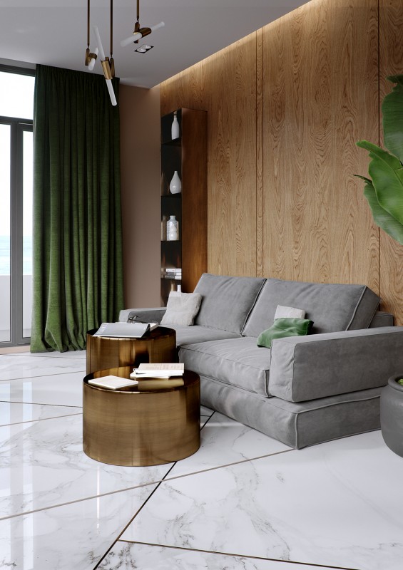 Мрамор, дерево и бетон в современном интерьере Мрамор, дерево и бетон в современном интерьере