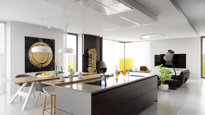 Дизайн-проект просторной гостиной