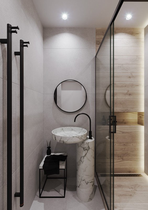 Двухуровневые апартаменты в стиле "минимализм" Двухуровневые апартаменты в стиле "минимализм"