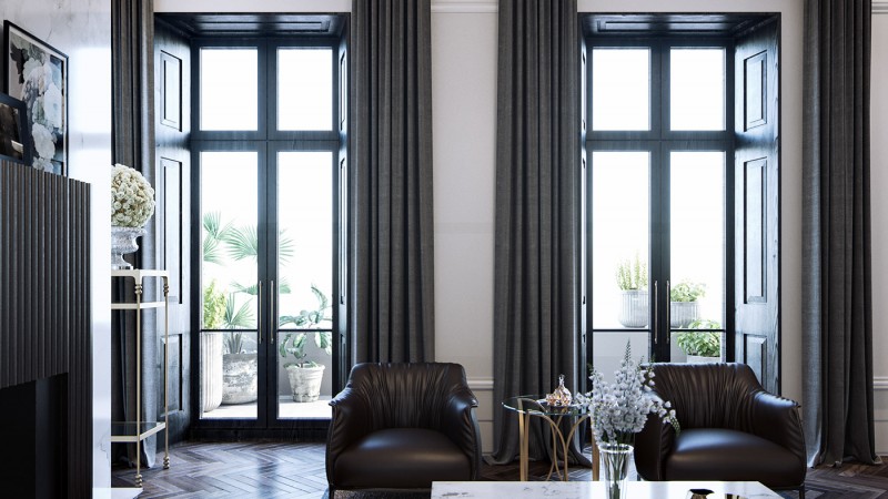 Интерьер пентхауса в Великобритании Интерьер пентхауса в Великобритании