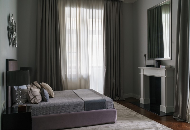 Интерьер в черно-белом цвете Интерьер в черно-белом цвете