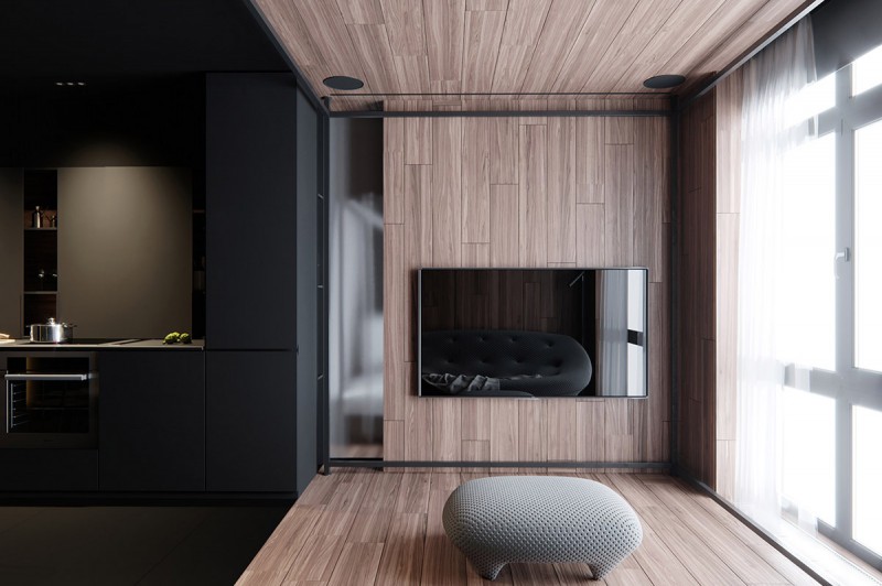 Интерьер в темных тонах Интерьер в темных тонах