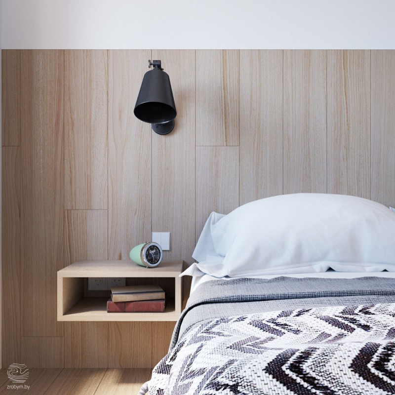 Небольшая квартира с открытой планировкой в серо-желтых тонах Небольшая квартира с открытой планировкой в серо-желтых тонах