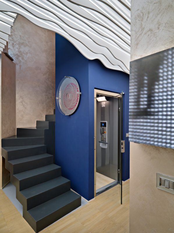 Яркие акцентные стены в интерьере пентхауса Яркие акцентные стены в интерьере пентхауса