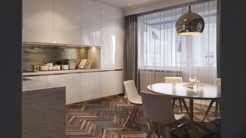 Компромисс между современной классикой и минимализмом в оформлении квартиры