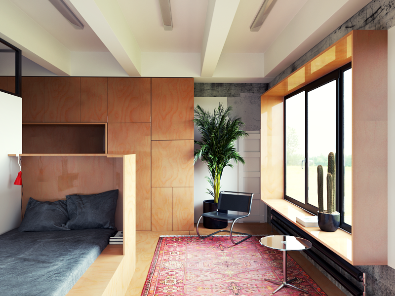 Дизайн компактной студии