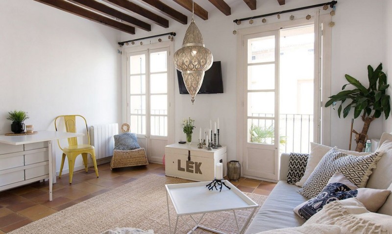 Двухкомнатная квартира с множеством очаровательных старинных деталей в городе Пальма-де-Мальорка