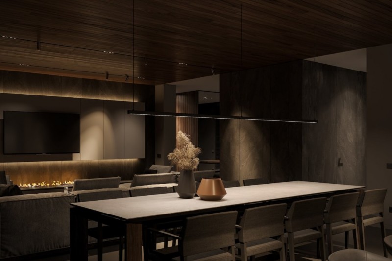 Интерьер дома, выполненный в спокойных, сдержанных тонах Интерьер дома, выполненный в спокойных, сдержанных тонах