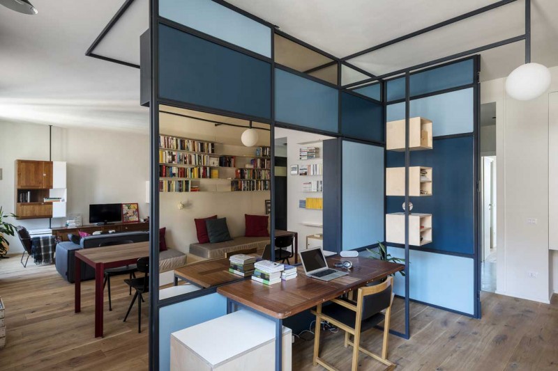 Интерьер просторной квартиры в Турине, Италия Интерьер просторной квартиры в Турине, Италия